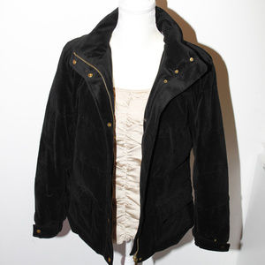Style&co. Black velvet jacket  feathers size M